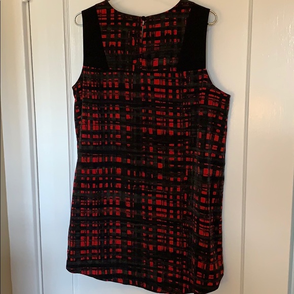 Red Black Gray Plaid Hi Low Tank G by Giuliana M - Picture 3 of 7